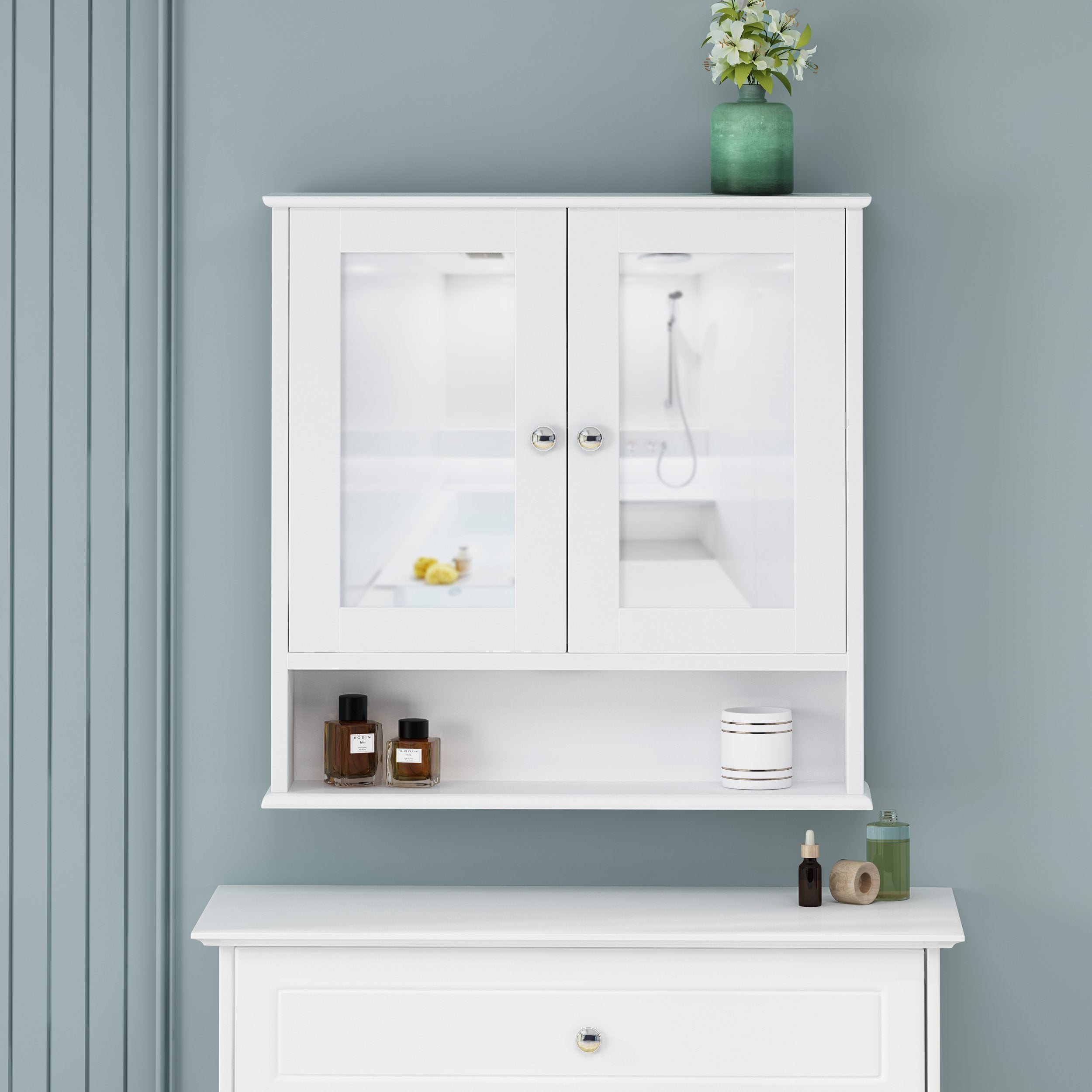 Meader Modern Wall-Mounted Bathroom Storage Cabinet – GDFStudio