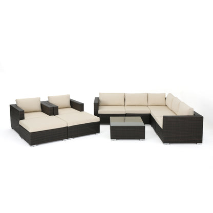 Francisco Outdoor Wicker Sectional w/ Cushions