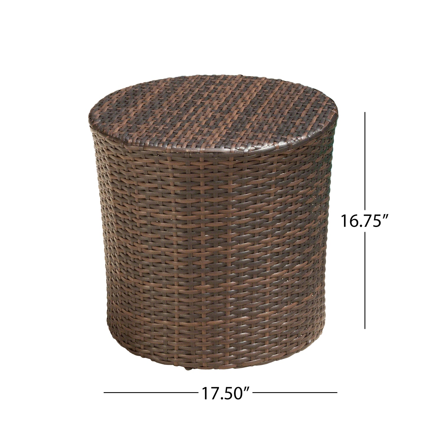 Leann Outdoor 3pc Dark Brown Wicker Rocking Chair Chat Set