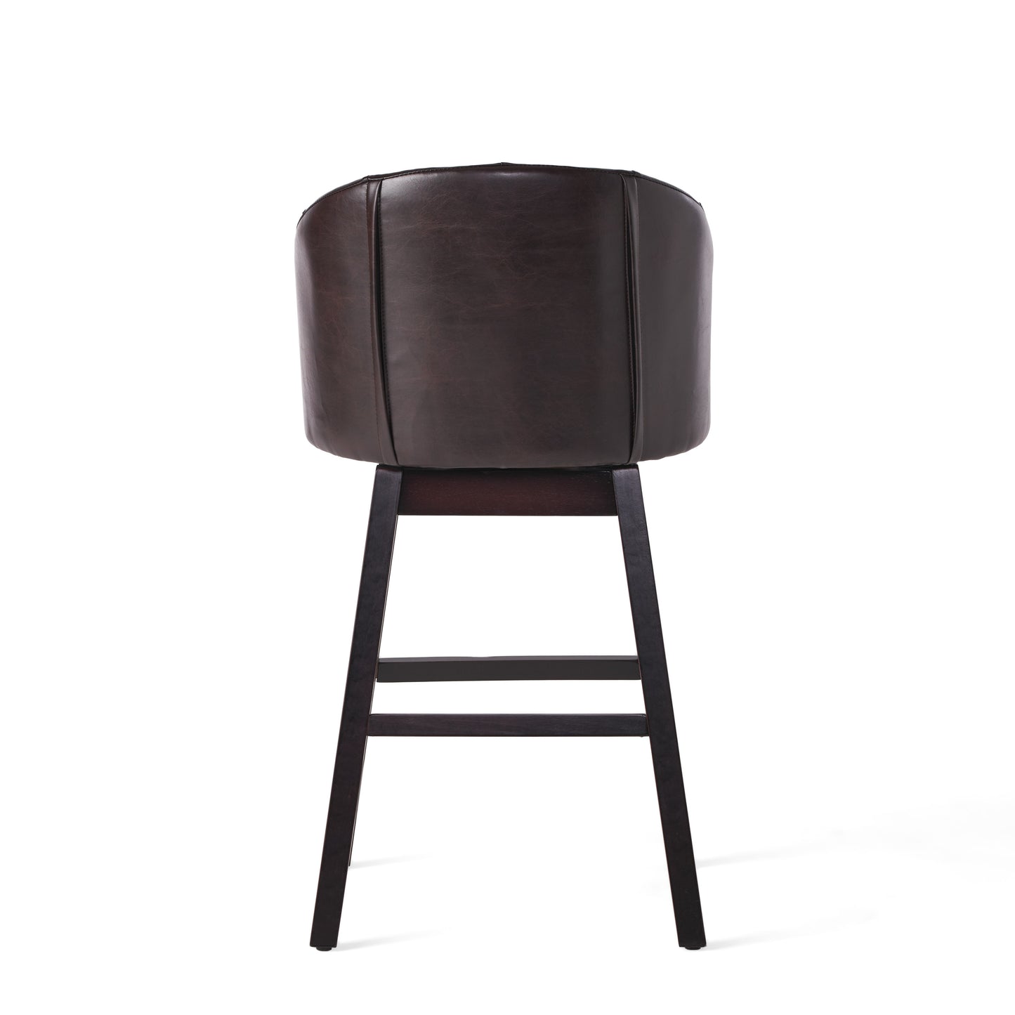 Westman 30-Inch Brown Leather Swivel Backed Barstool (Set of 2)
