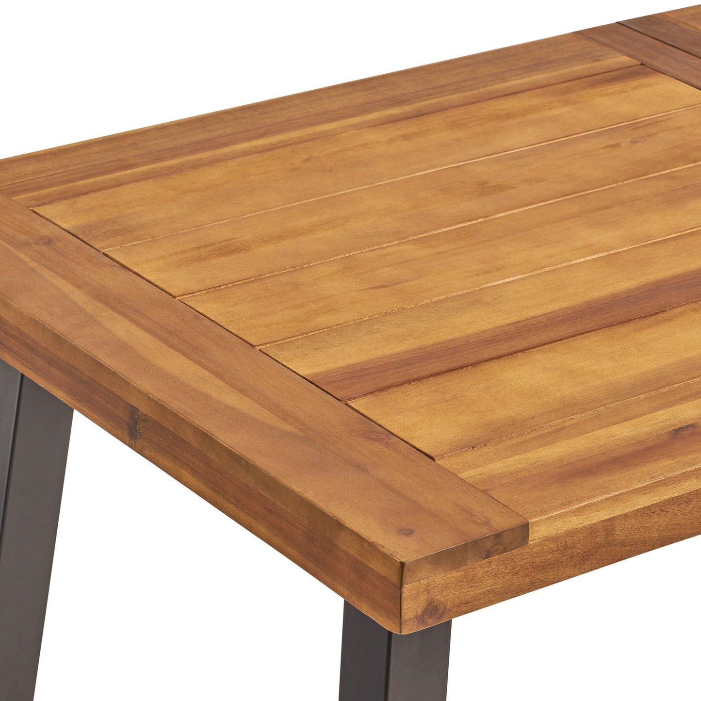 DeSoto 7 Piece Teak Finish Acacia Wood Patio Dining Set