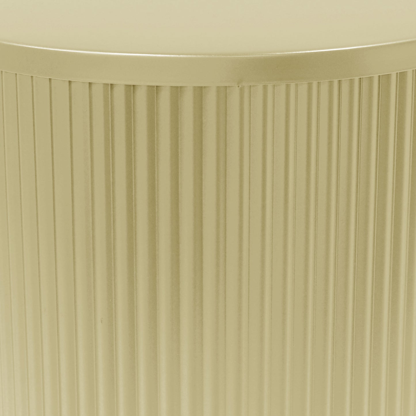 Oberon Golden Round Side Table With Vertical Stripes
