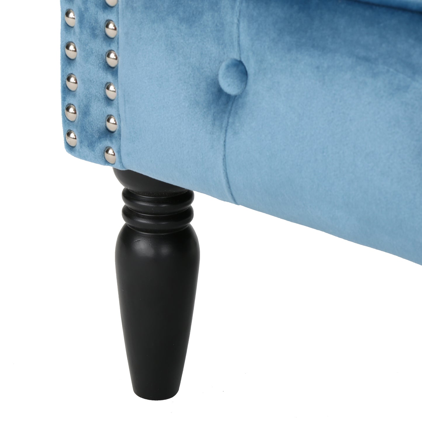 Aries Button-Tufted Velvet Rolled Back Tub Design Club Chair