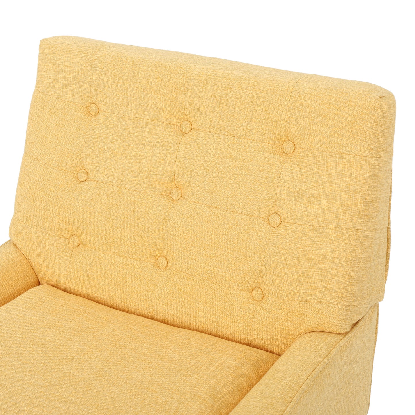 Eonna Mid-Century Modern Button Tufted Fabric Upholstered Accent Chair