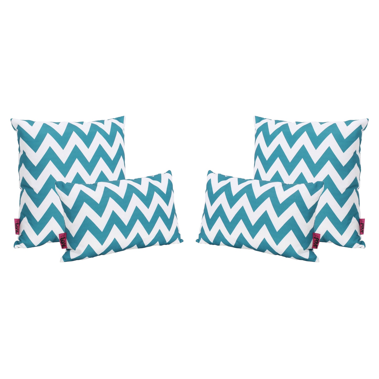 Embry Outdoor Water Resistant Square and Rectangular Pillows - Set of 4