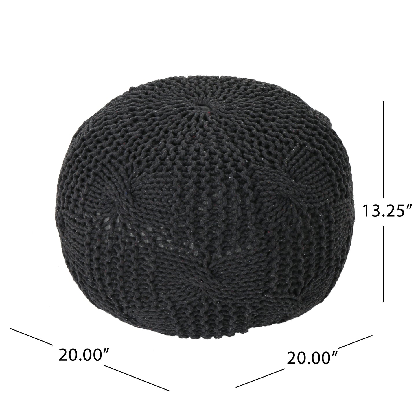 Simi Knitted Cotton Pouf