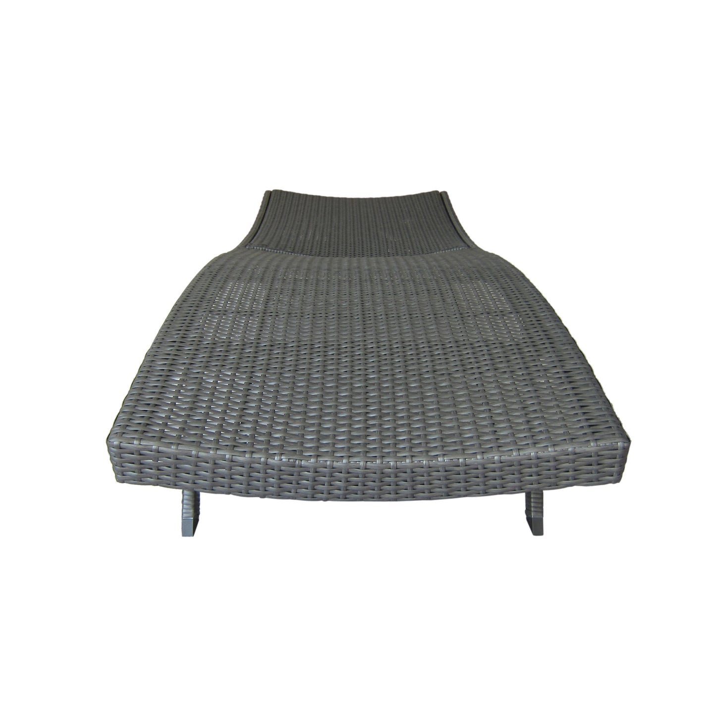 Eliana Outdoor Gray Wicker Chaise Lounge