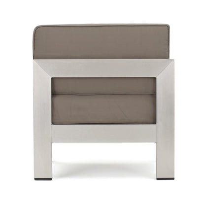Danae Coral Outdoor Aluminum 5 Seater Sectional Sofa Set
