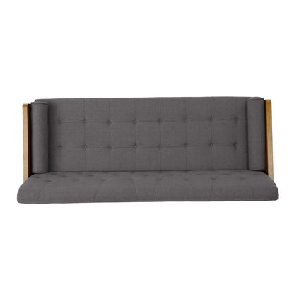 Aidan Mid Century Modern Tufted Fabric Sofa