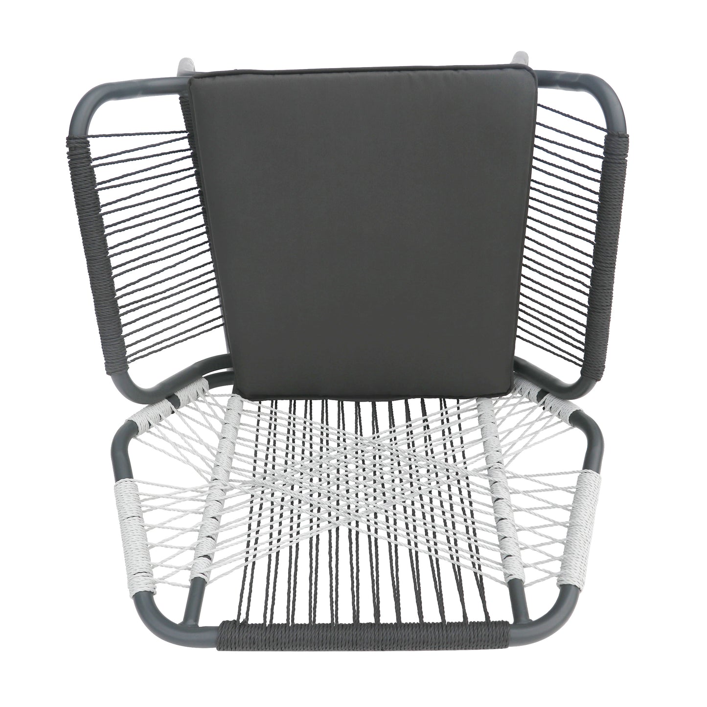 Gloria Outdoor Rope and Steel Club Chairs (Set of 2)