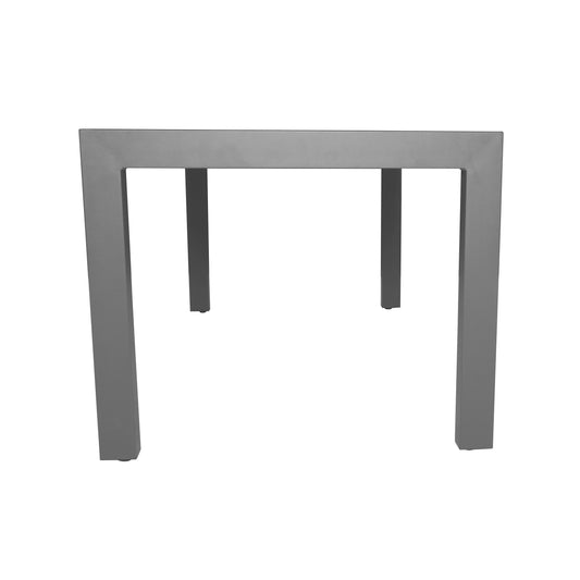 Eli Outdoor Tempered Glass Dining Table with Aluminum Frame