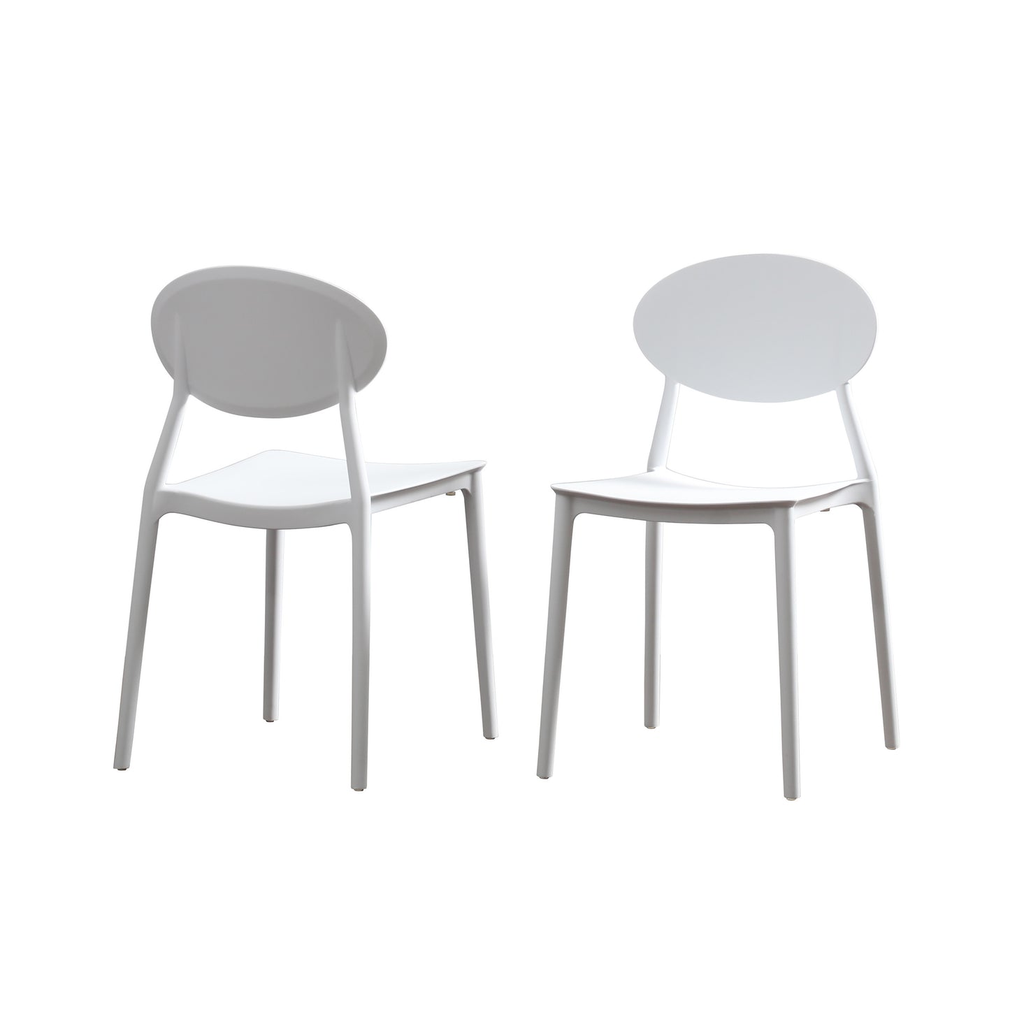 Brynn Outdoor Plastic Chairs (Set of 2)