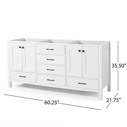 Laranne Contemporary 60" Wood Bathroom Vanity (Counter Top Not Included)