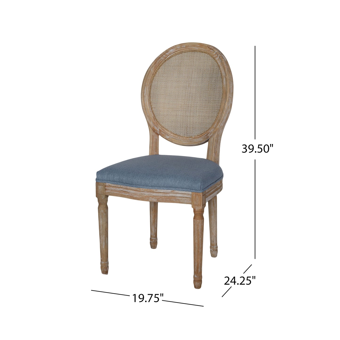Camilo Oval Cane Back French Style Dining Chair (Set of 2)