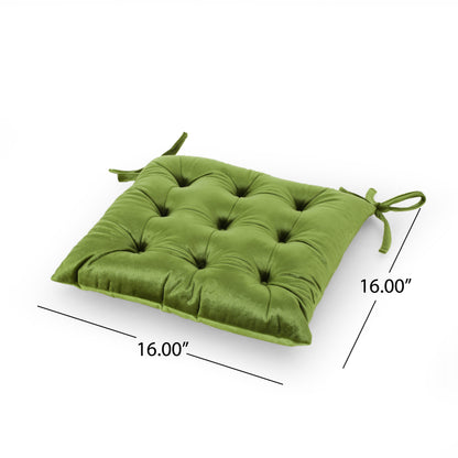 Asma Tufted Velvet Dining Chair Cushion Pad
