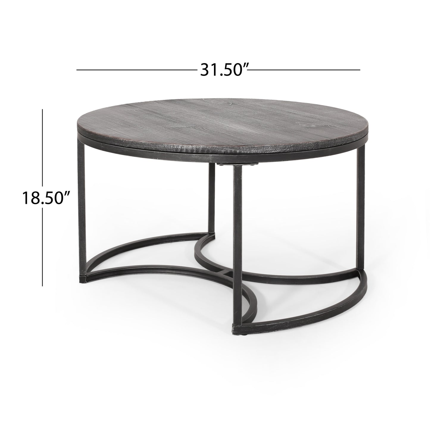 Pia Modern Industrial Coffee Table Set