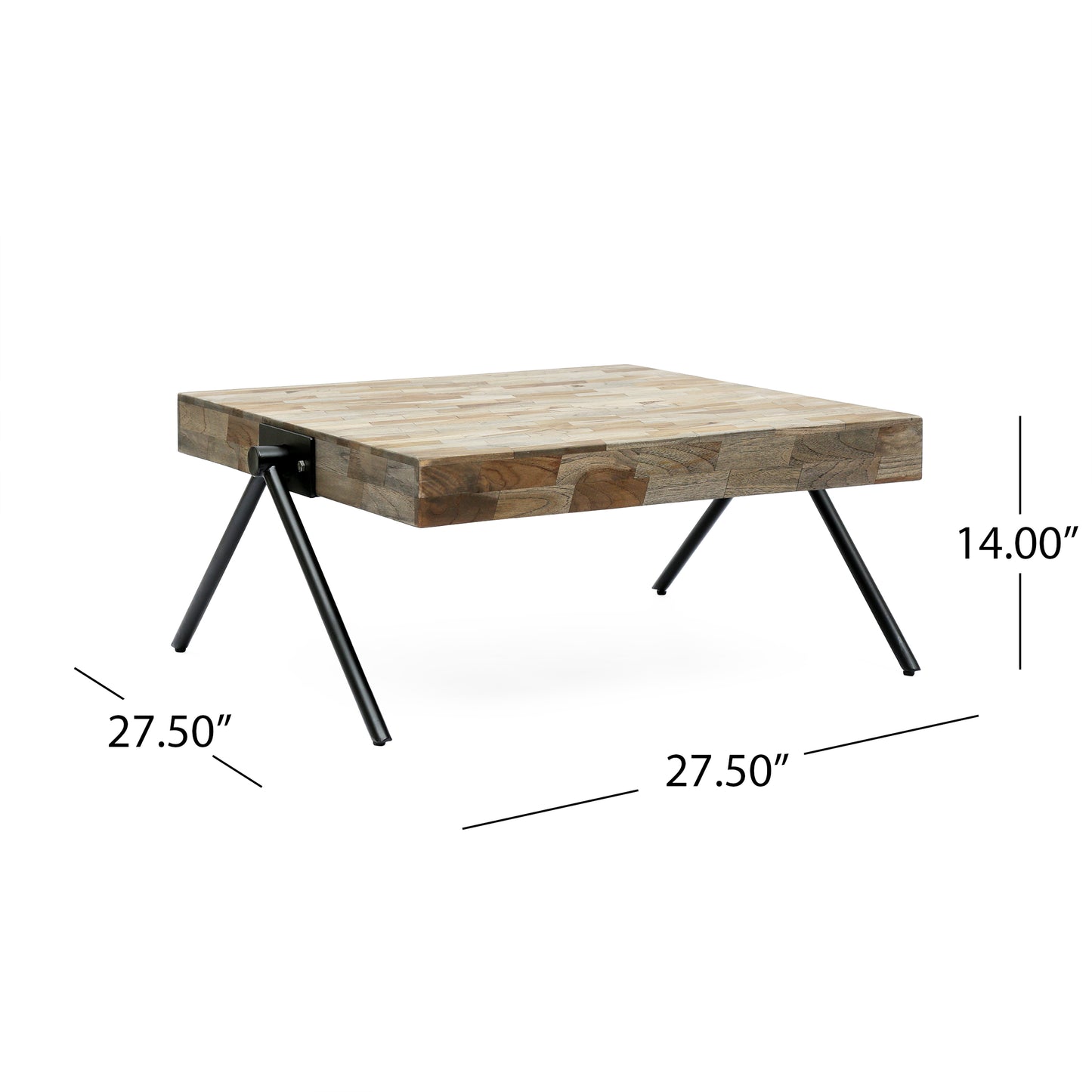 Delliah Handcrafted Modern Industrial Mango Wood Coffee Table