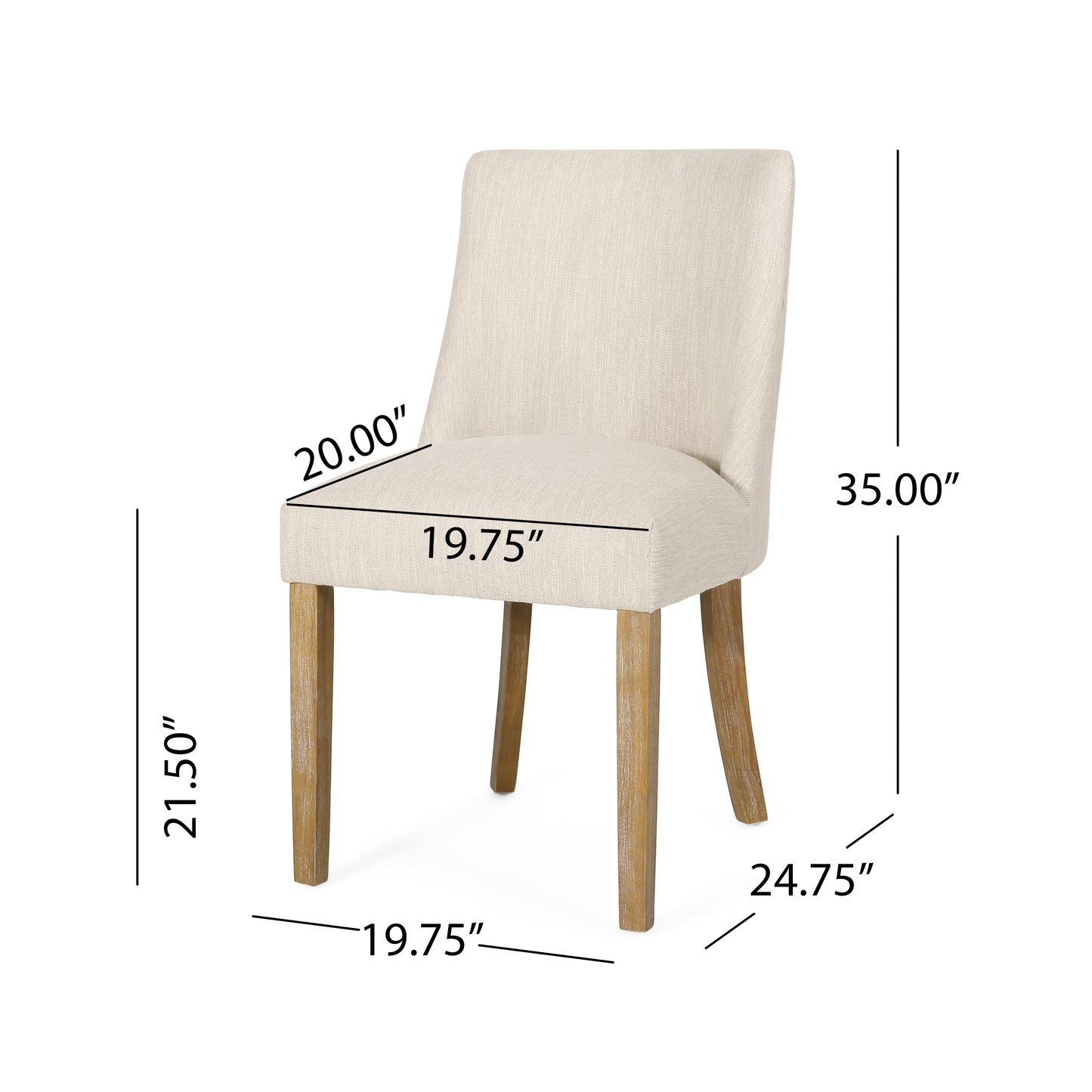 Gladwin Contemporary Fabric Dining Chairs, Set of 4