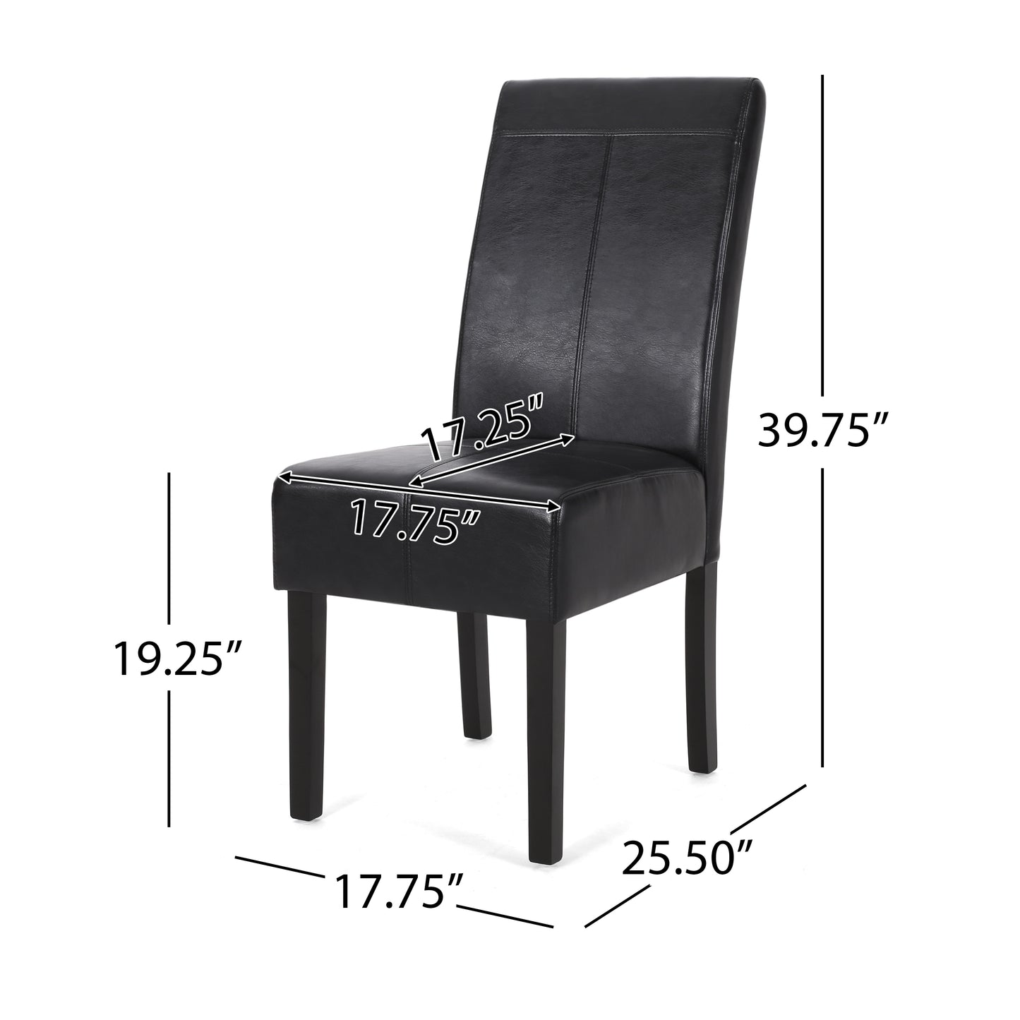 Percival Contemporary Upholstered T-Stitch Dining Chairs, Set of 2