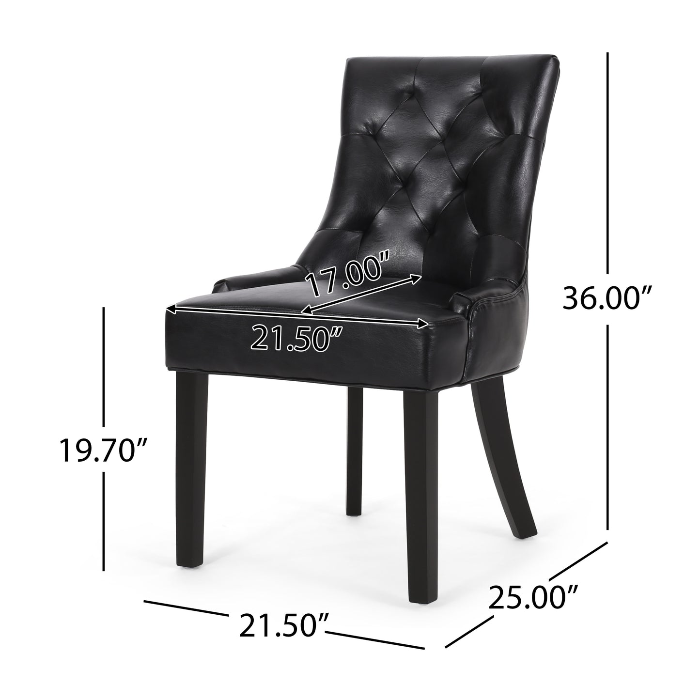 Maggie Contemporary Tufted Dining Chairs, Set of 6