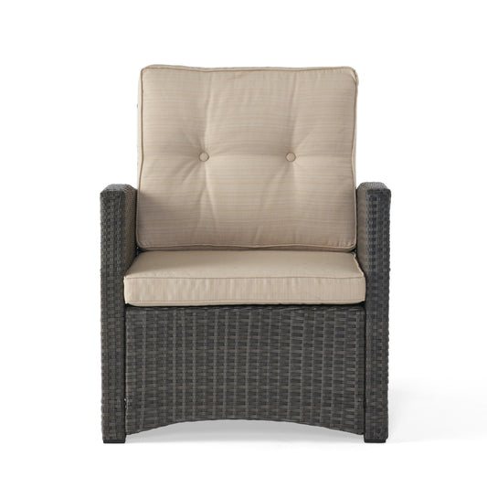 Nikki Outdoor Wicker Club Chair with Cushions