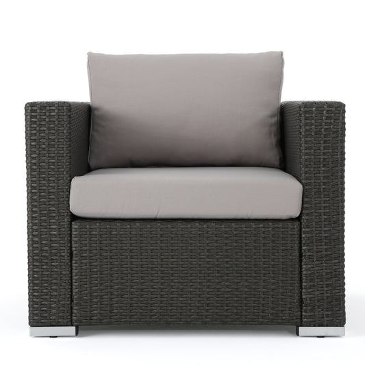 Avianna Outdoor Wicker Club Chair with Cushions