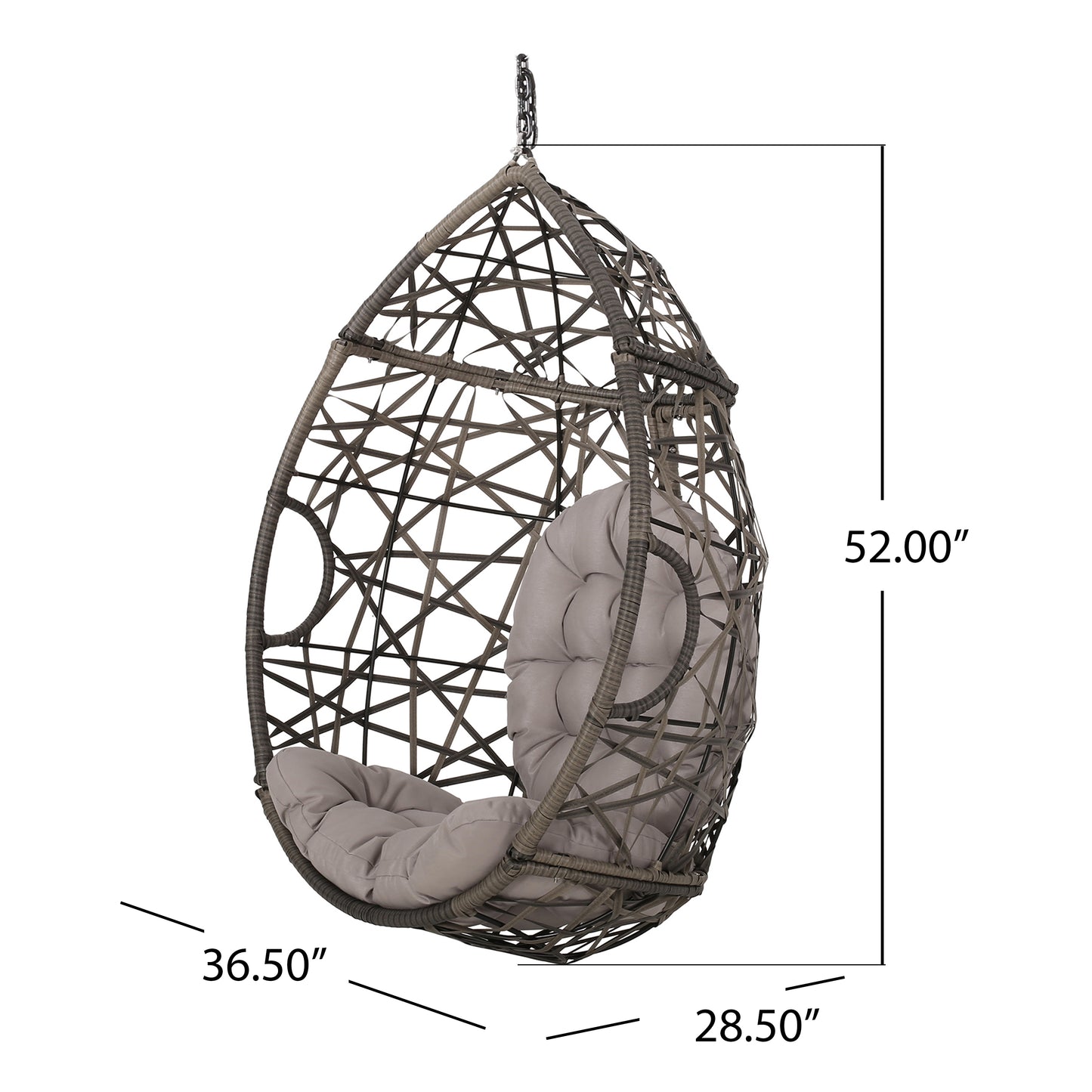 Berkley Outdoor Wicker Hanging Egg Chair