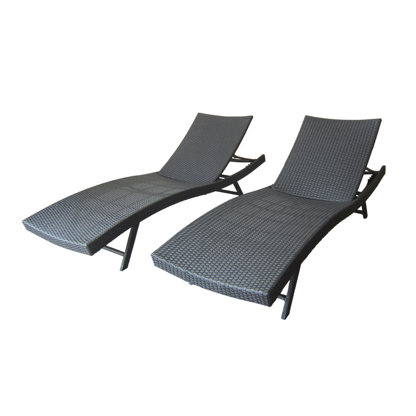 Eliana Outdoor Gray Wicker Chaise Lounge