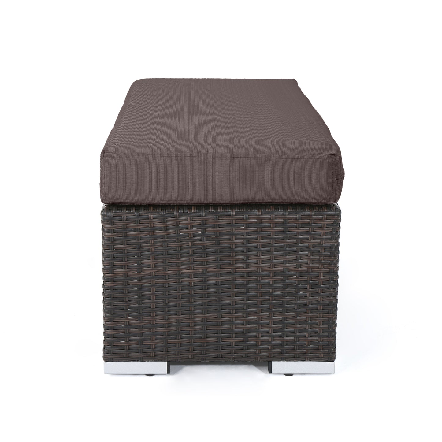 SANTA ROSA All-Weather Resin Wicker Bench: Lightweight & Portable for Outdoor Relaxation