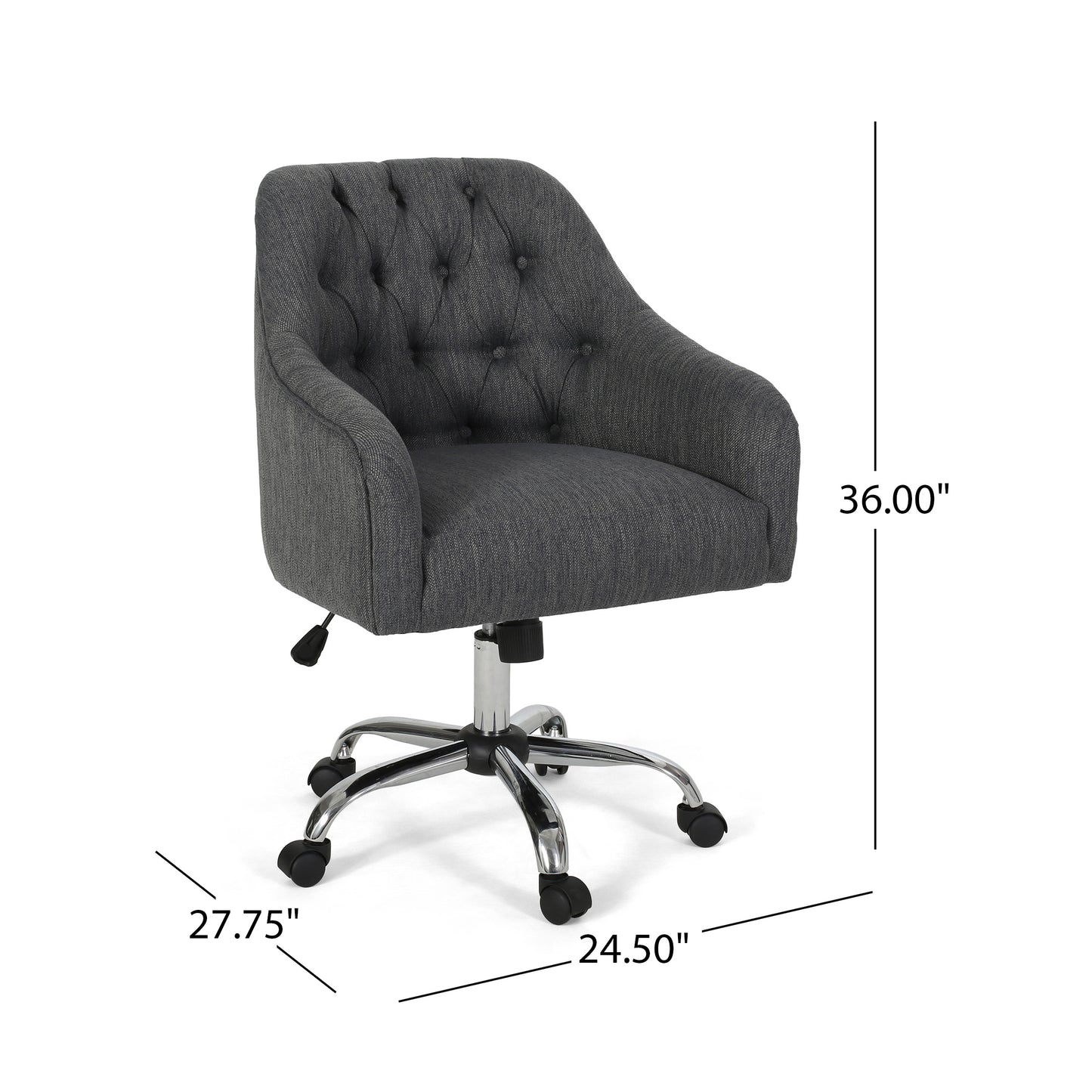 Uriel Tufted Home Office Chair with Swivel Base