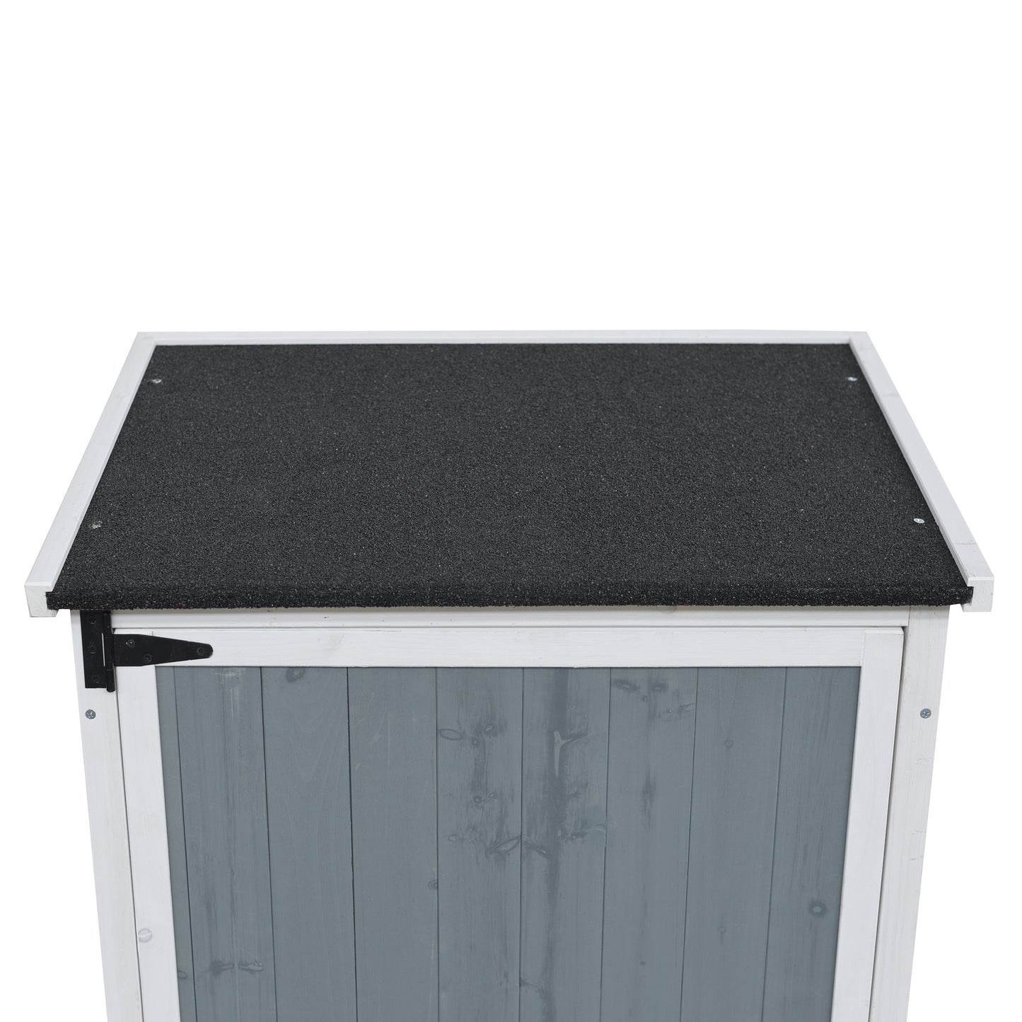 Melioraeth Two-Tone Storage Shed with Sloped Roof & 5 Compartments