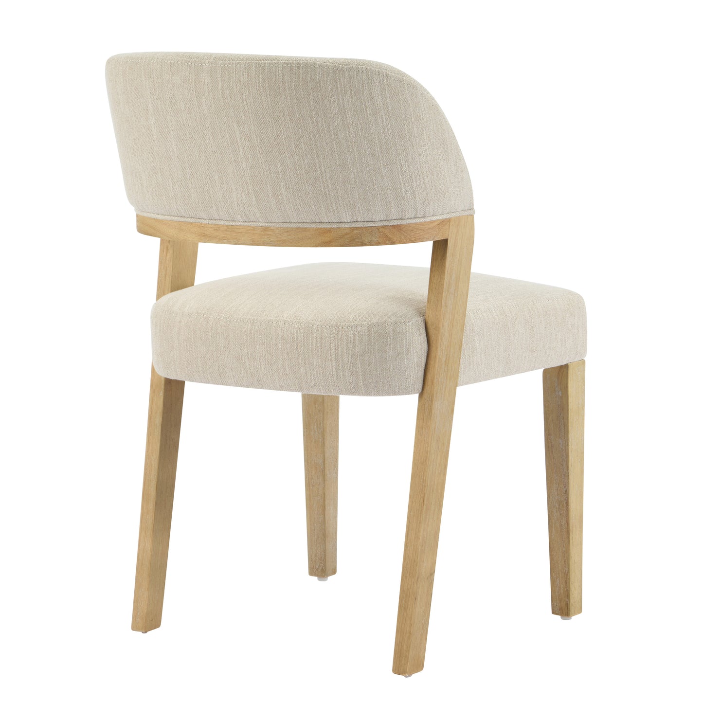 Veyotilous Upholstered Back Side Dining Chair with Rubber Wood Frame (Set of 2)