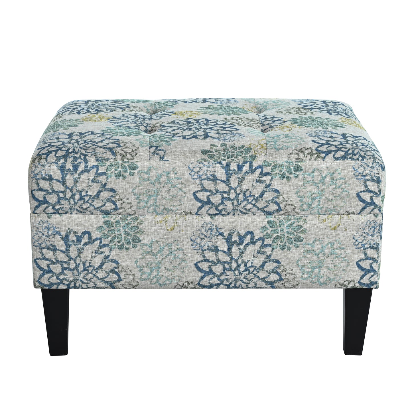 Briseis High-quality Upholstered Ottoman with birch legs, comfortable lounge stool
