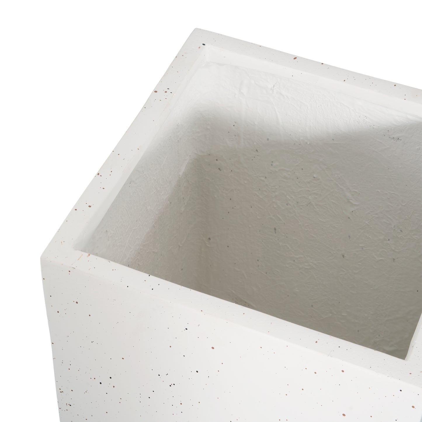 Nereus MGO Handmade Rectangle Planter Box, 20''H, White