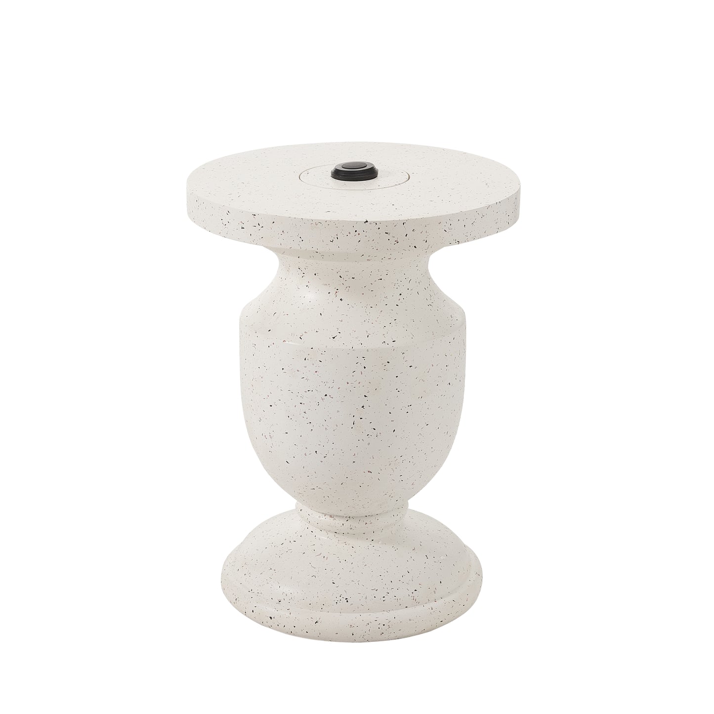 Stellan 24.25" Sand-Filled Umbrella Base - White Speckled MGO Stand with Adjustable Knob