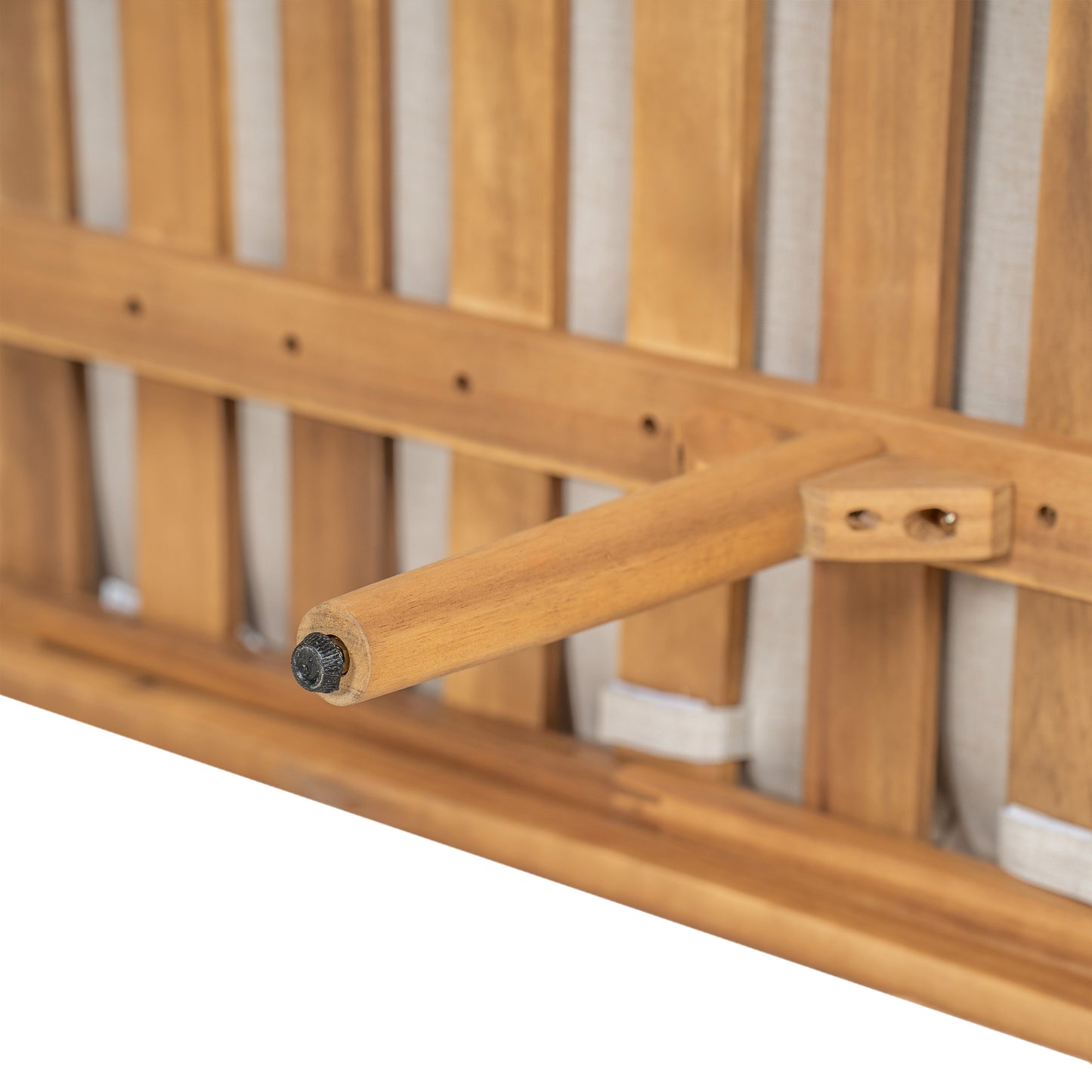 Terassi Outdoor Acacia Wood Loveseat,Beige