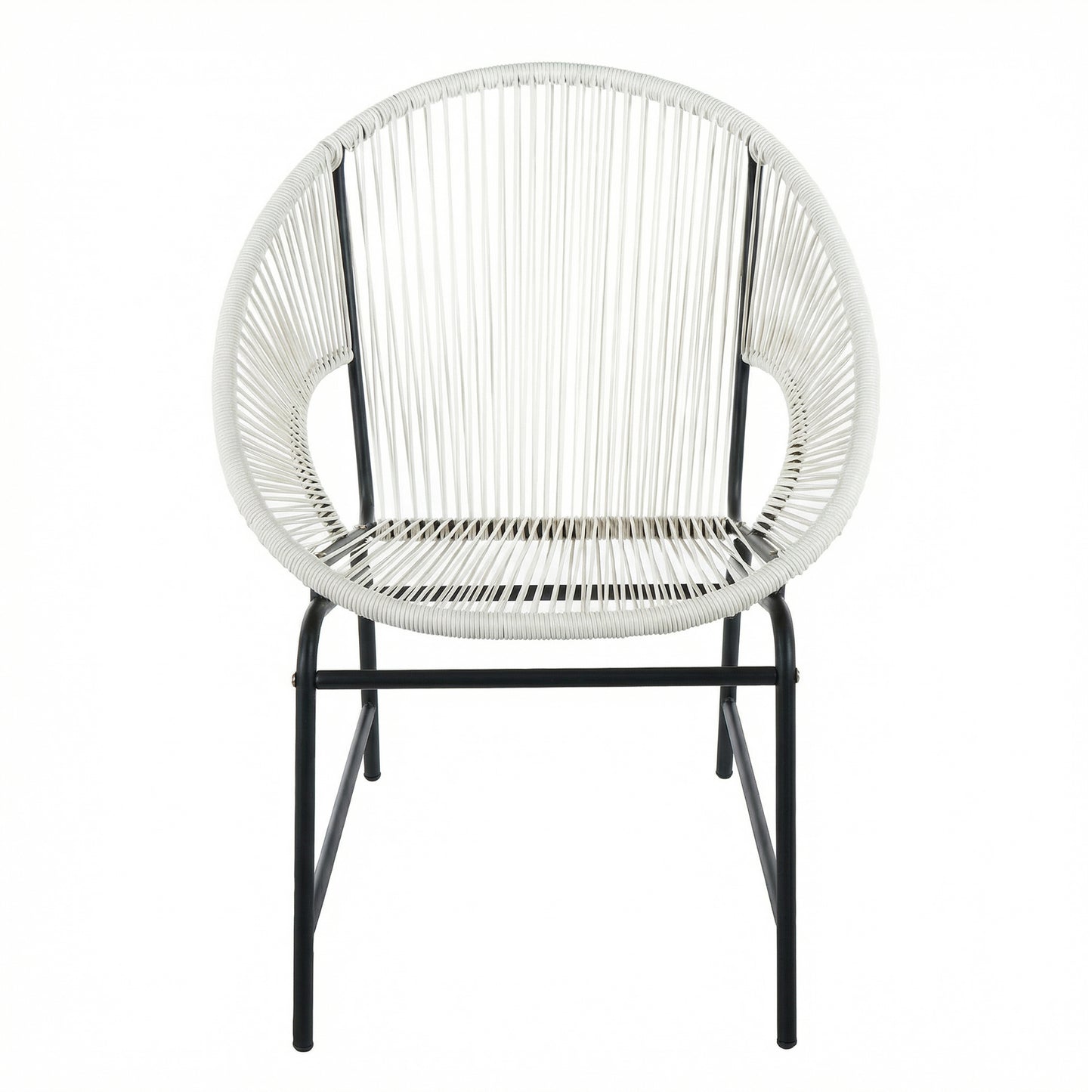 Modesty Outdoor Modern Faux Rattan Club Chair (Set of 2)
