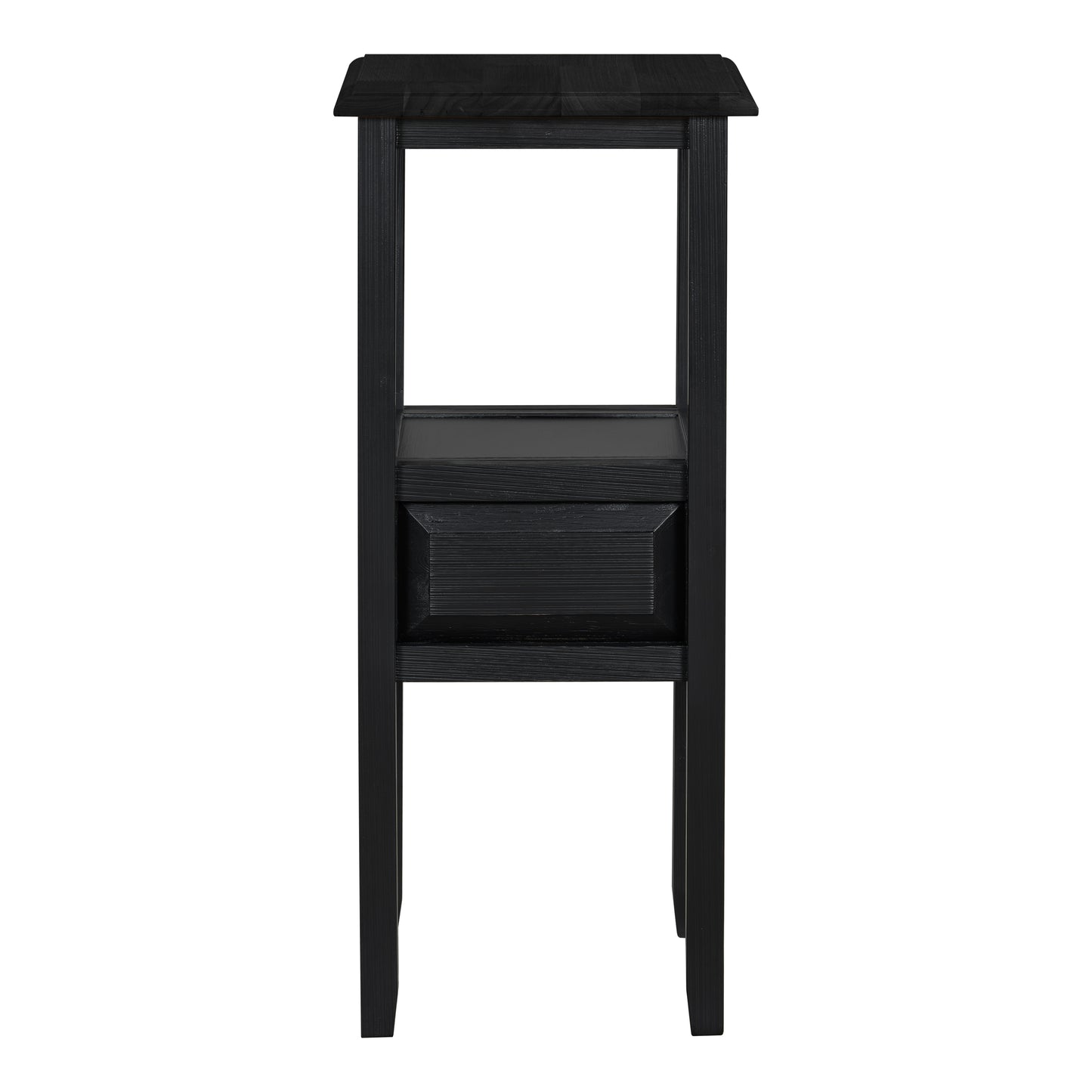 Noah Brown Mahogany Acacia Wood Accent Table w/ Bottom Drawer