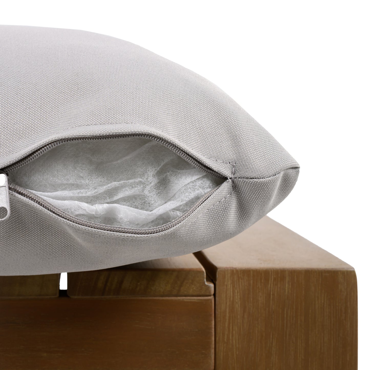 Sylvia Outdoor Dining Set with Acacia Wood Table and 6 Chairs,Waterproof Cushions