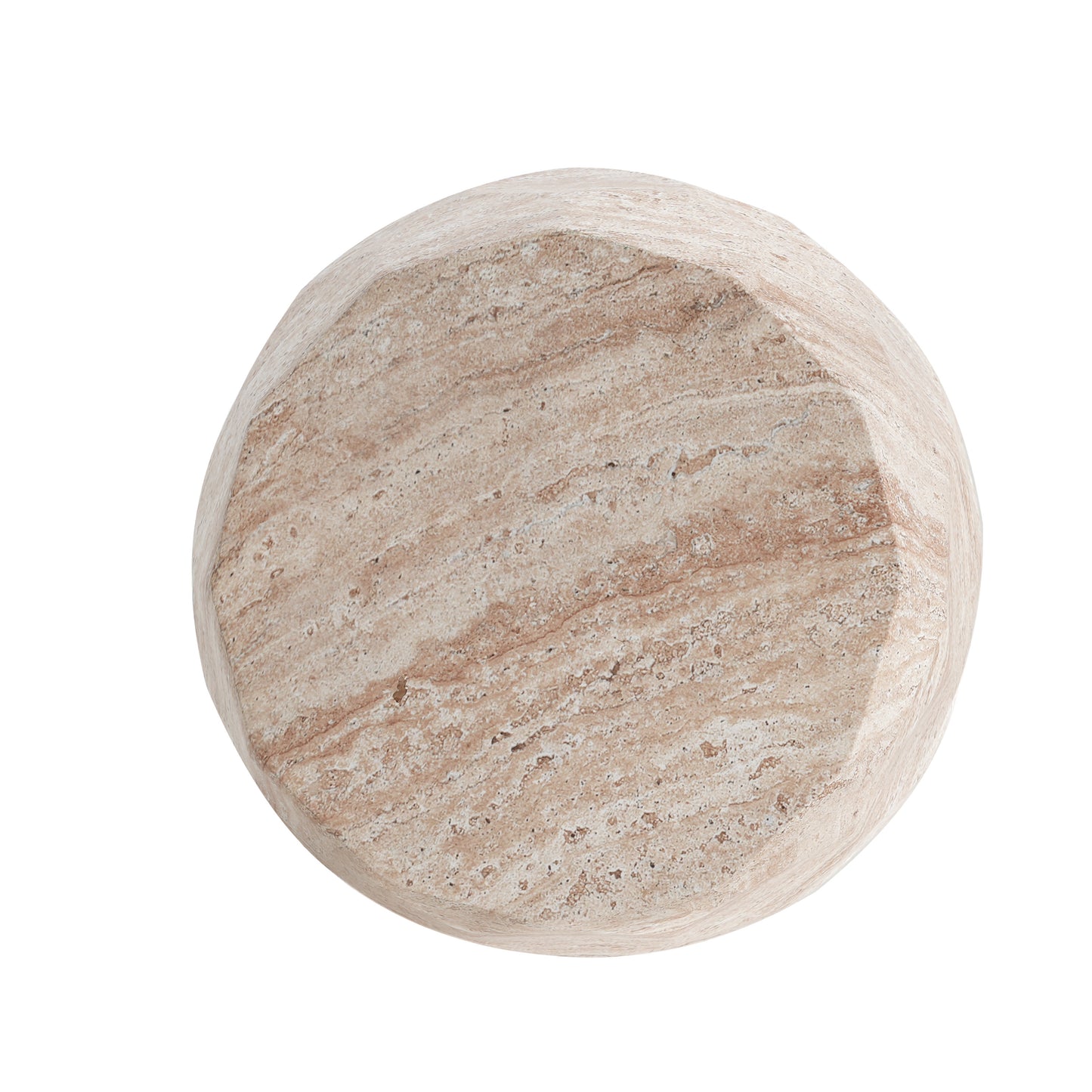 Eleanor Outdoor Lightweight Concrete Side Table,Travertine Finish