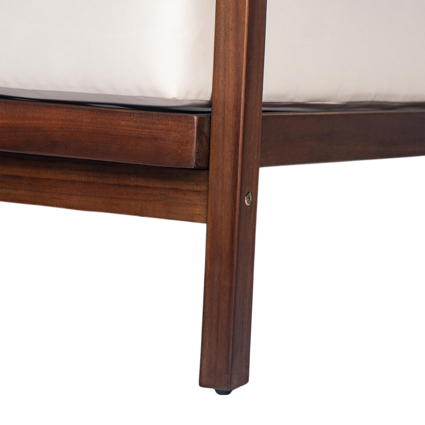 Lumozorette 28" Outdoor Lounge Chair with Backrest,Cushions and Curved Armrests