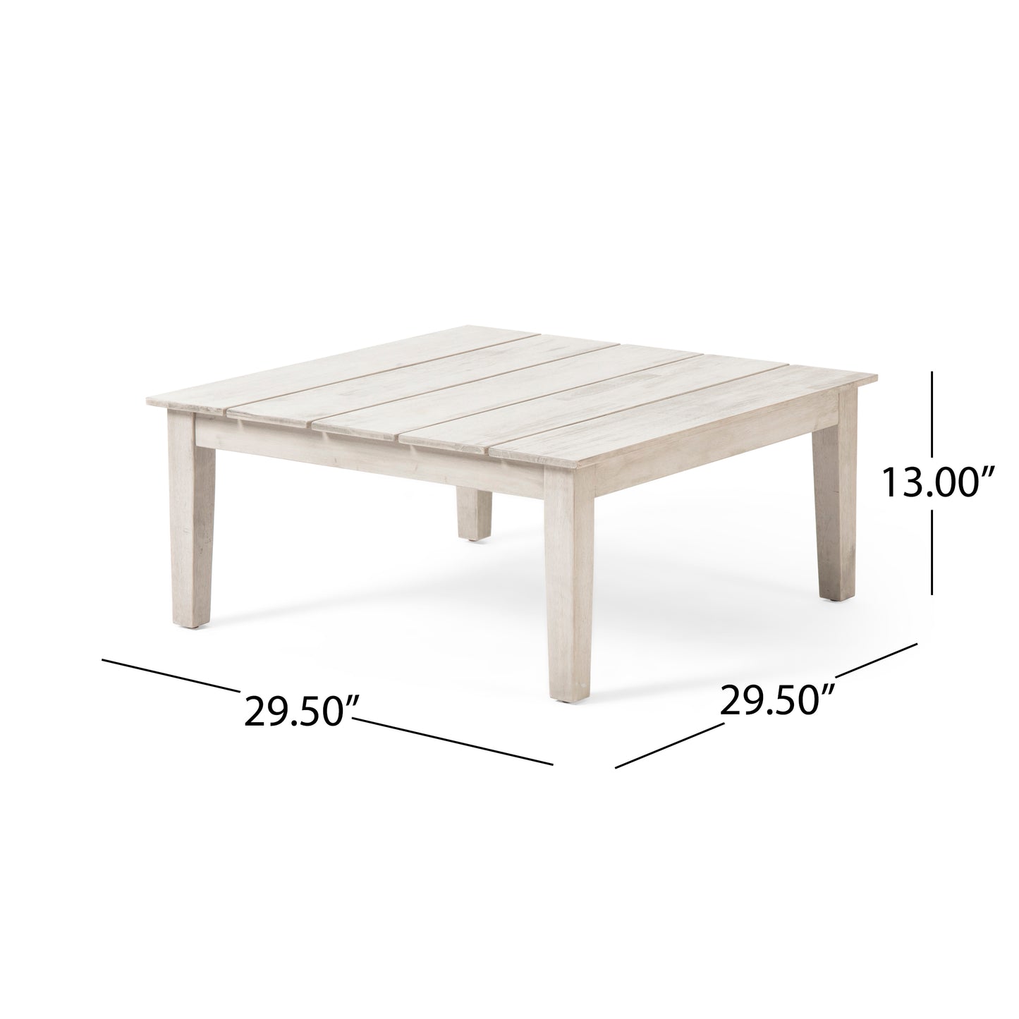Bernietta Outdoor Acacia Wood Coffee Table