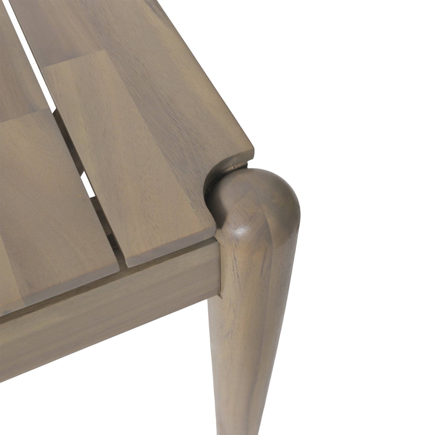 Tellin Acacia Wood 6 Seater Dining Table, Light Ash