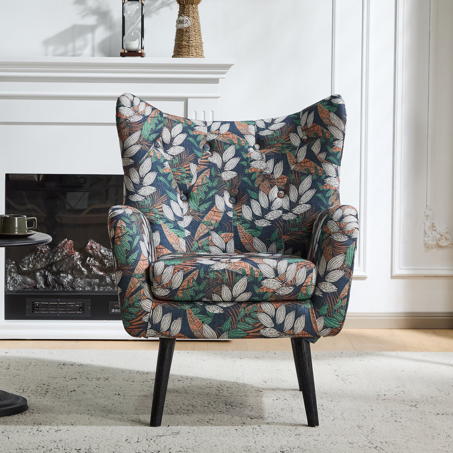 Button Tufted Style Wingback Arm Chair
