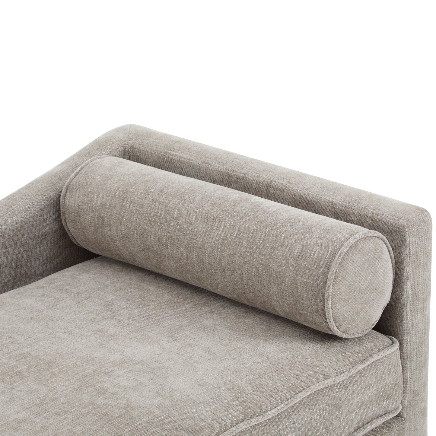 Alphonso Mid-Century Modern Fabric Chaise Lounge