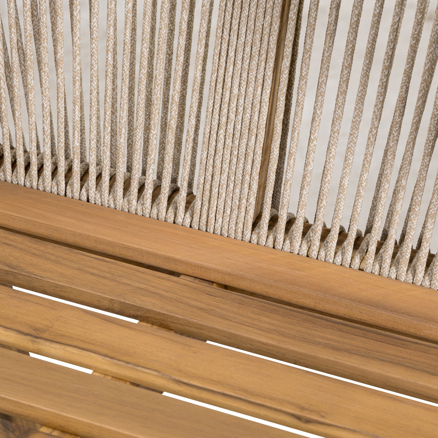 Ylisora Outdoor Barstool, Teak Finished Wood with Beige Cushion, Set of 2