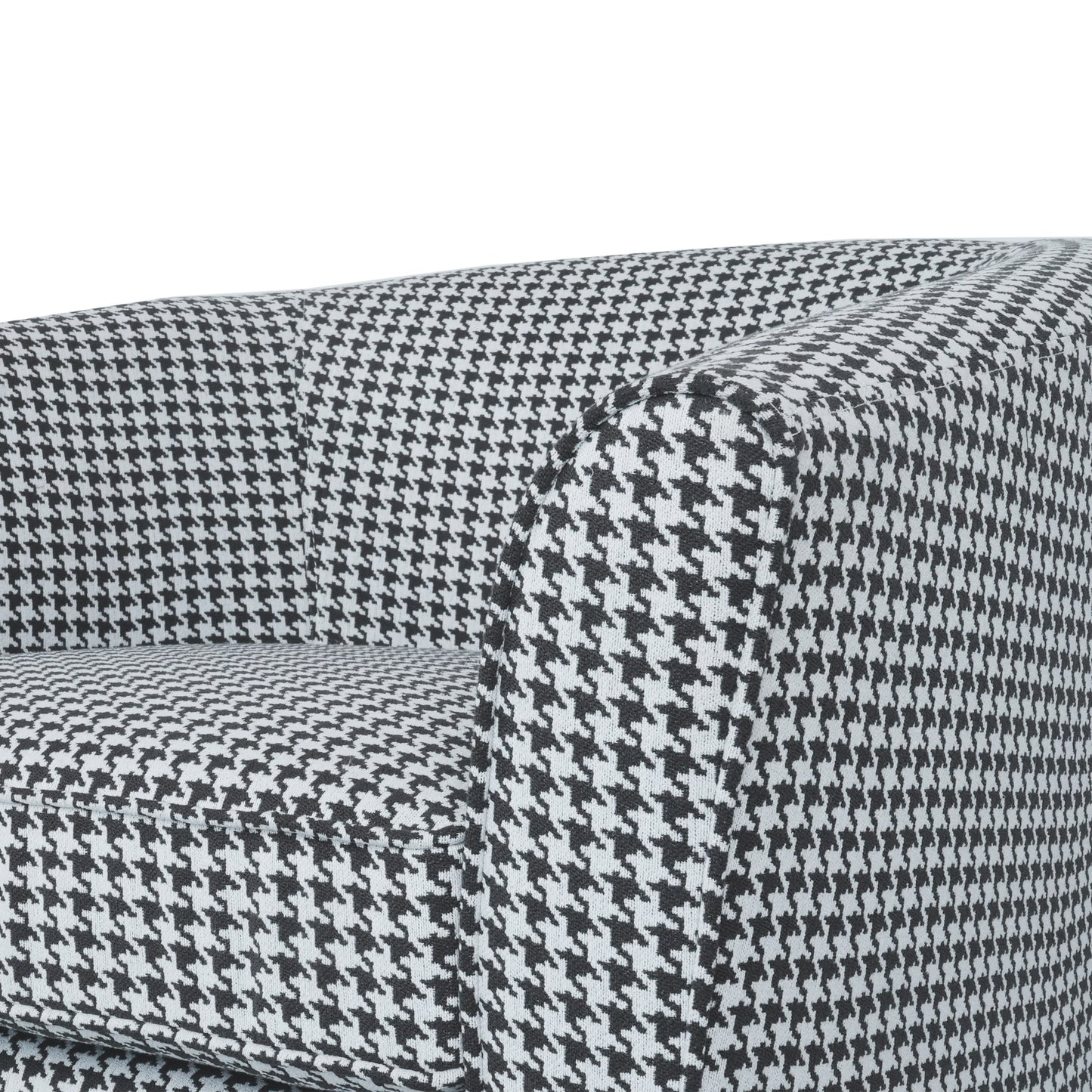 Alvnve Elegant Fabric Swivel Chair with Wood Frame