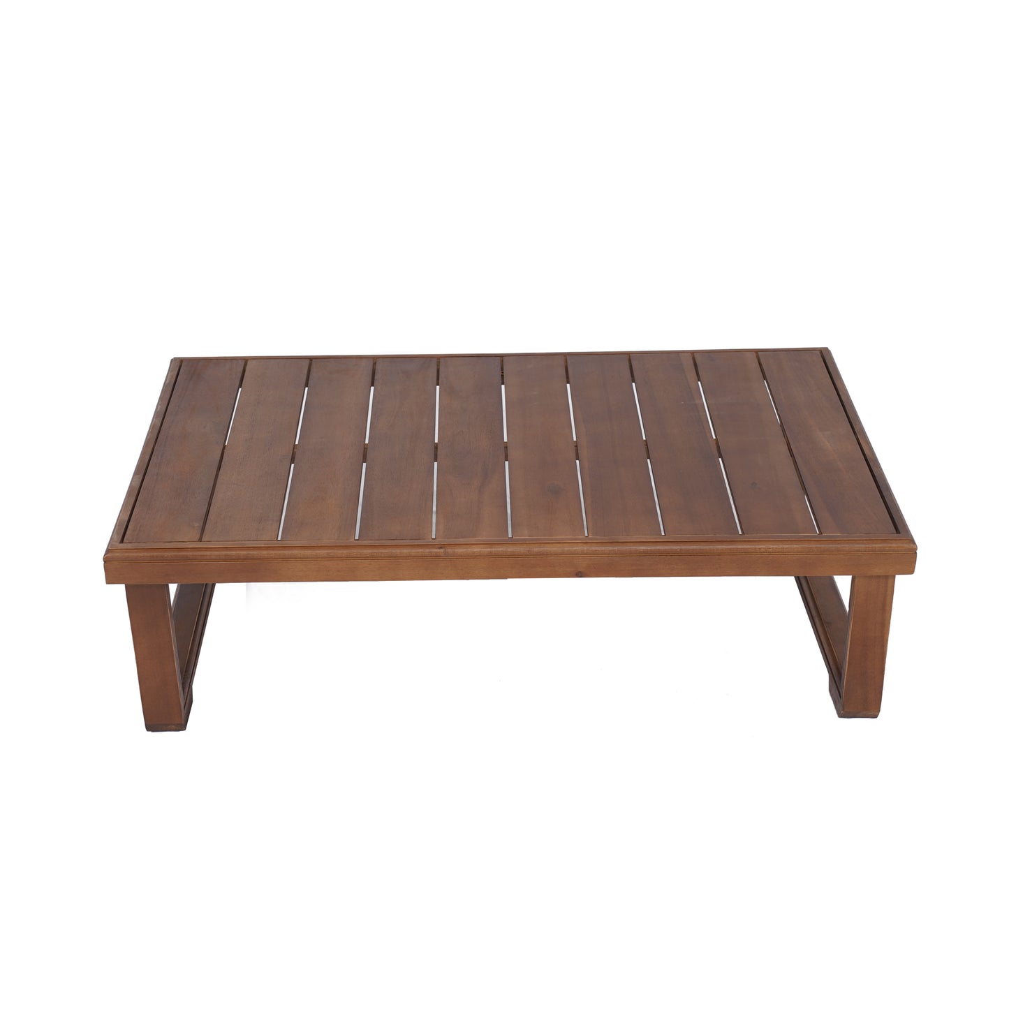Andrae Outdoor Acacia Wood Rectangular Coffee Table