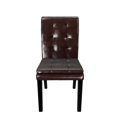 Barrington Contemporary Tufted Bonded Leather Dining Chairs (Set of 2)