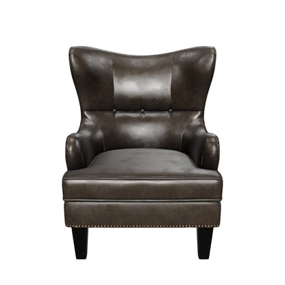 Romford Leather High Back Wingback Armchair